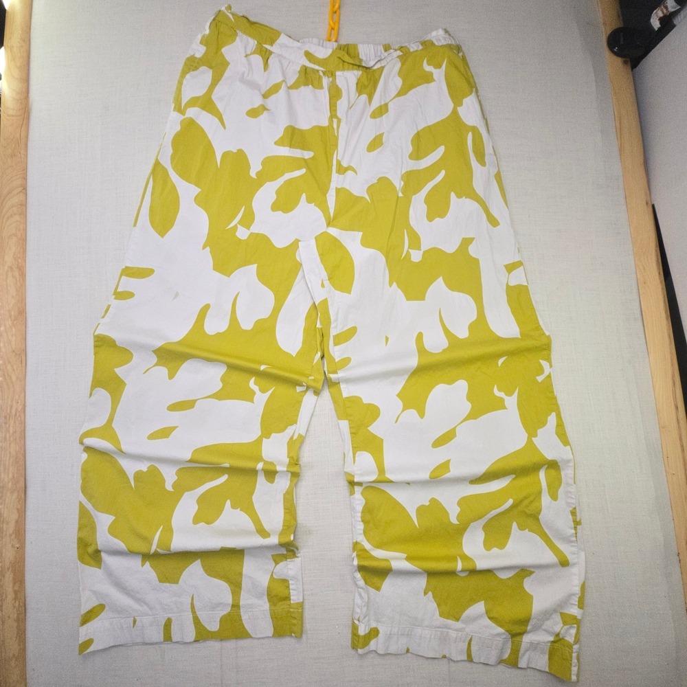 Future Collective x Alani Noelle Wide Leg Pants XL Women Abstrct Chartreuse Lime